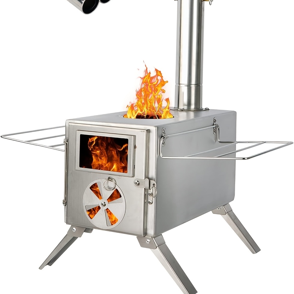 Camping Cooking Tent - Портативная походная дровяная печь из нержавеющей