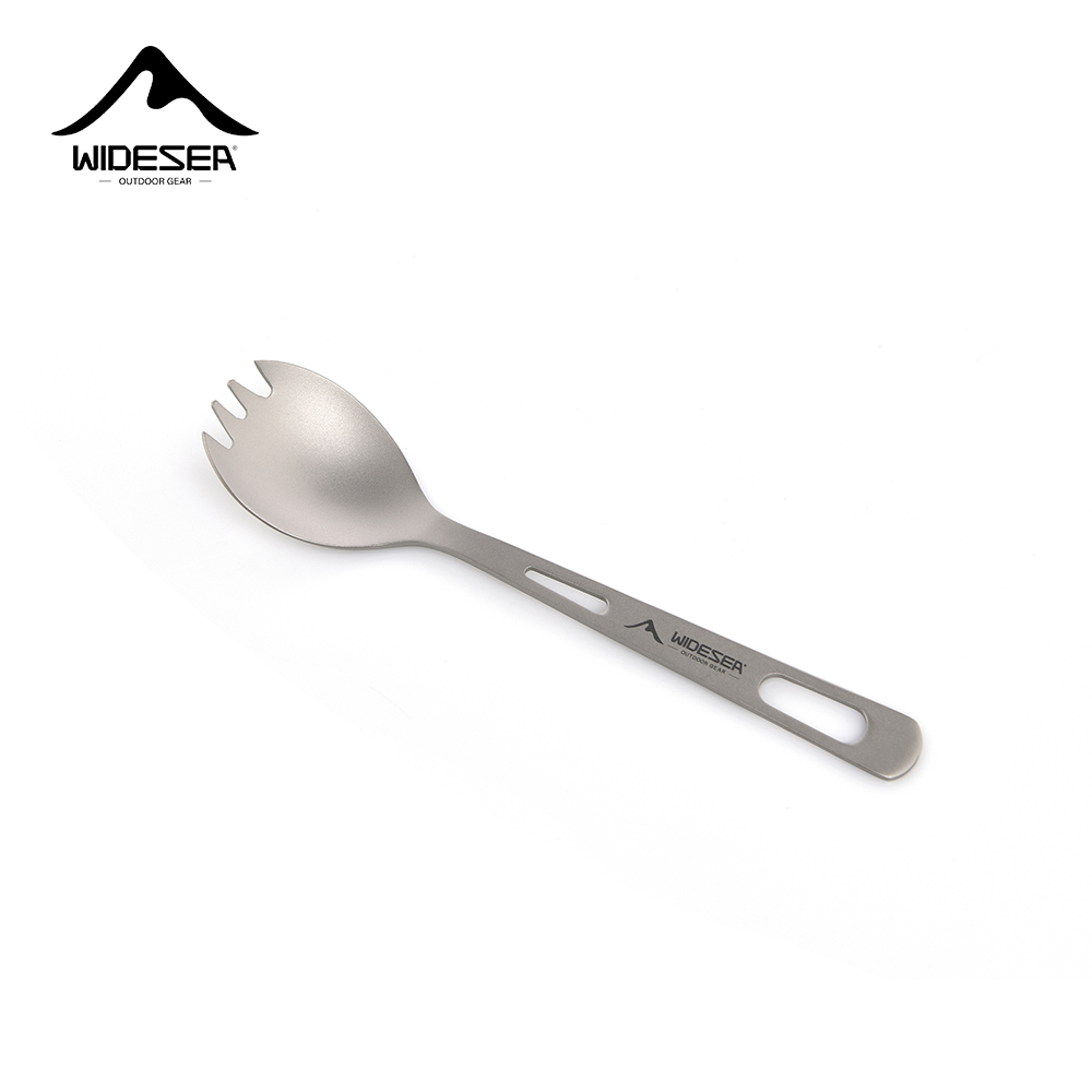 Camping Outdoor Cooking Equipment - Набор для кемпинга Widesea: титановая ложка-вилка,