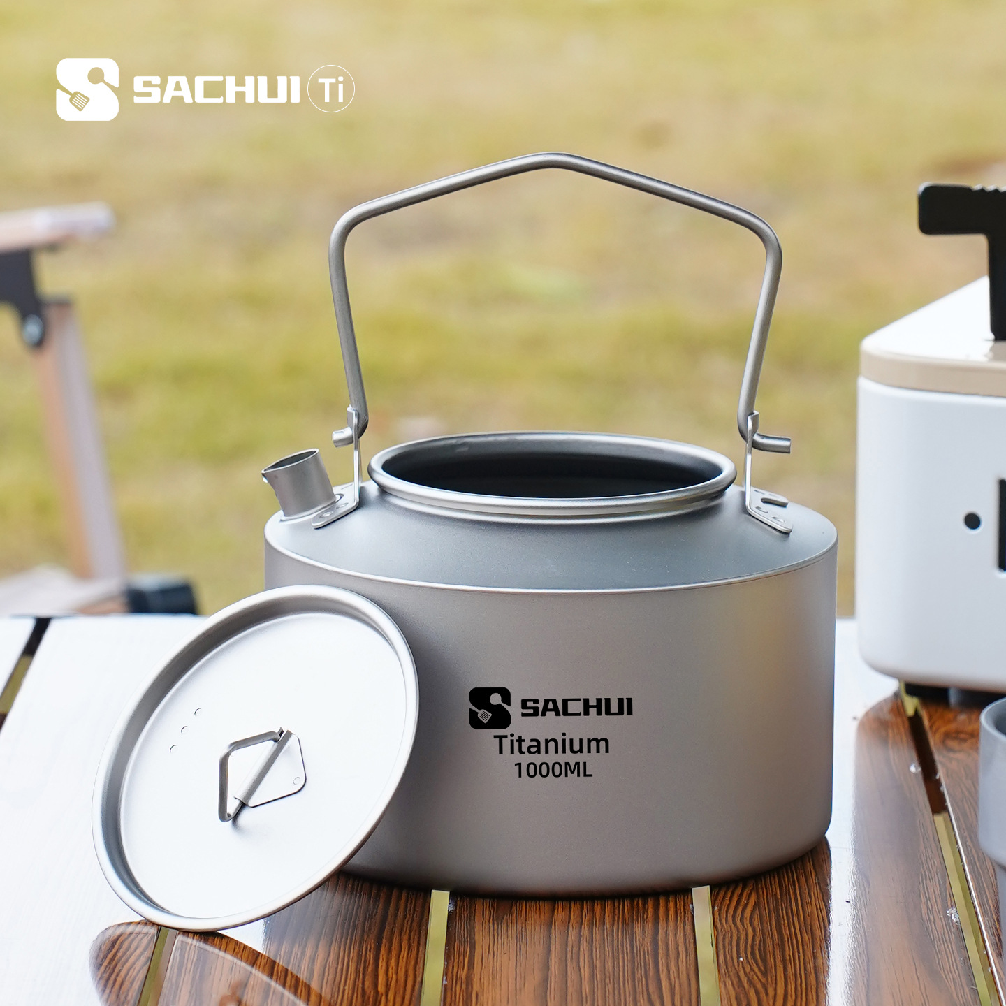 Camping Outdoor Cooking Equipment - Чайник из чистого титана 1000 мл,