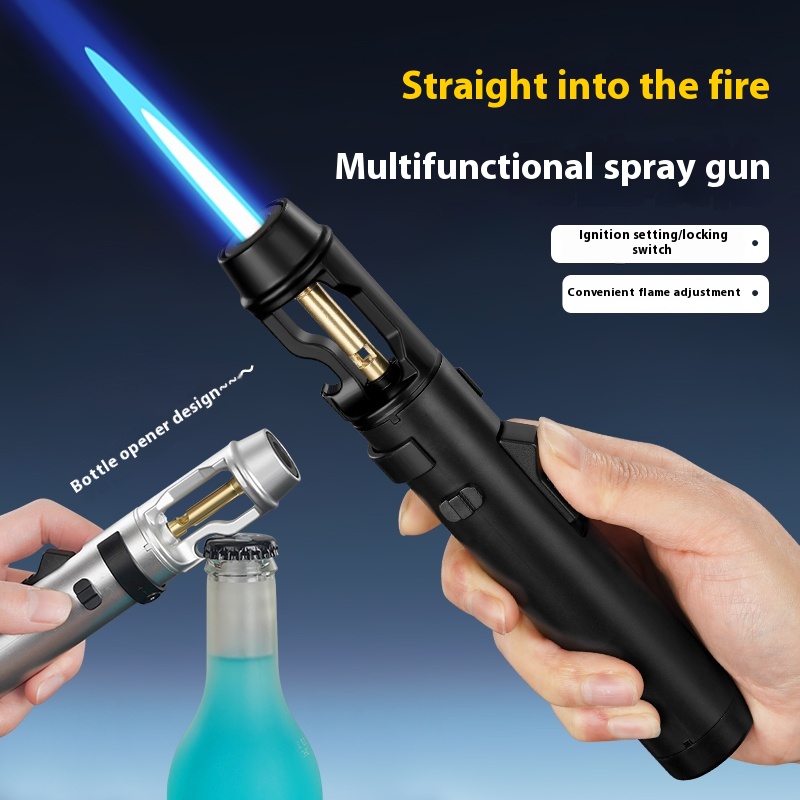Camping Cooking Flame - Металлическая ветрозащитная зажигалка с регулируемым пламенем,