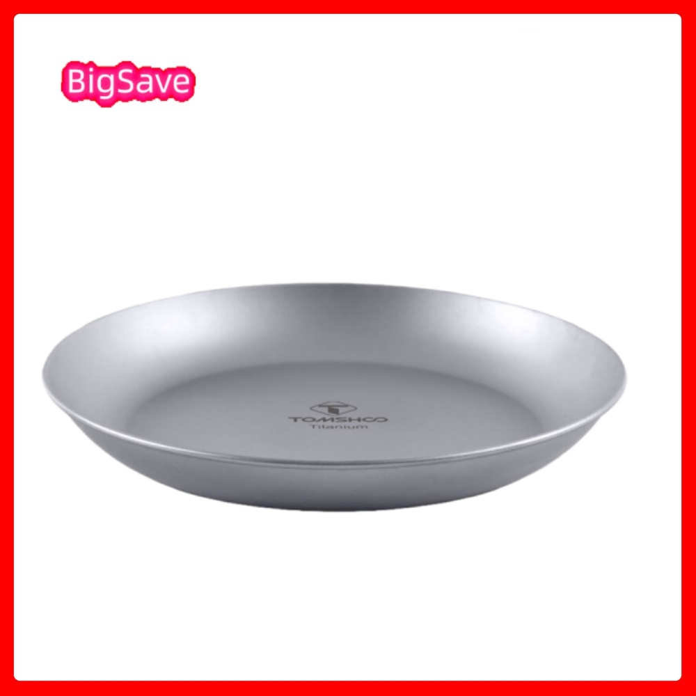 Camping Outdoor Cooking Equipment - Портативная титановая круглая походная тарелка, ультралегкая