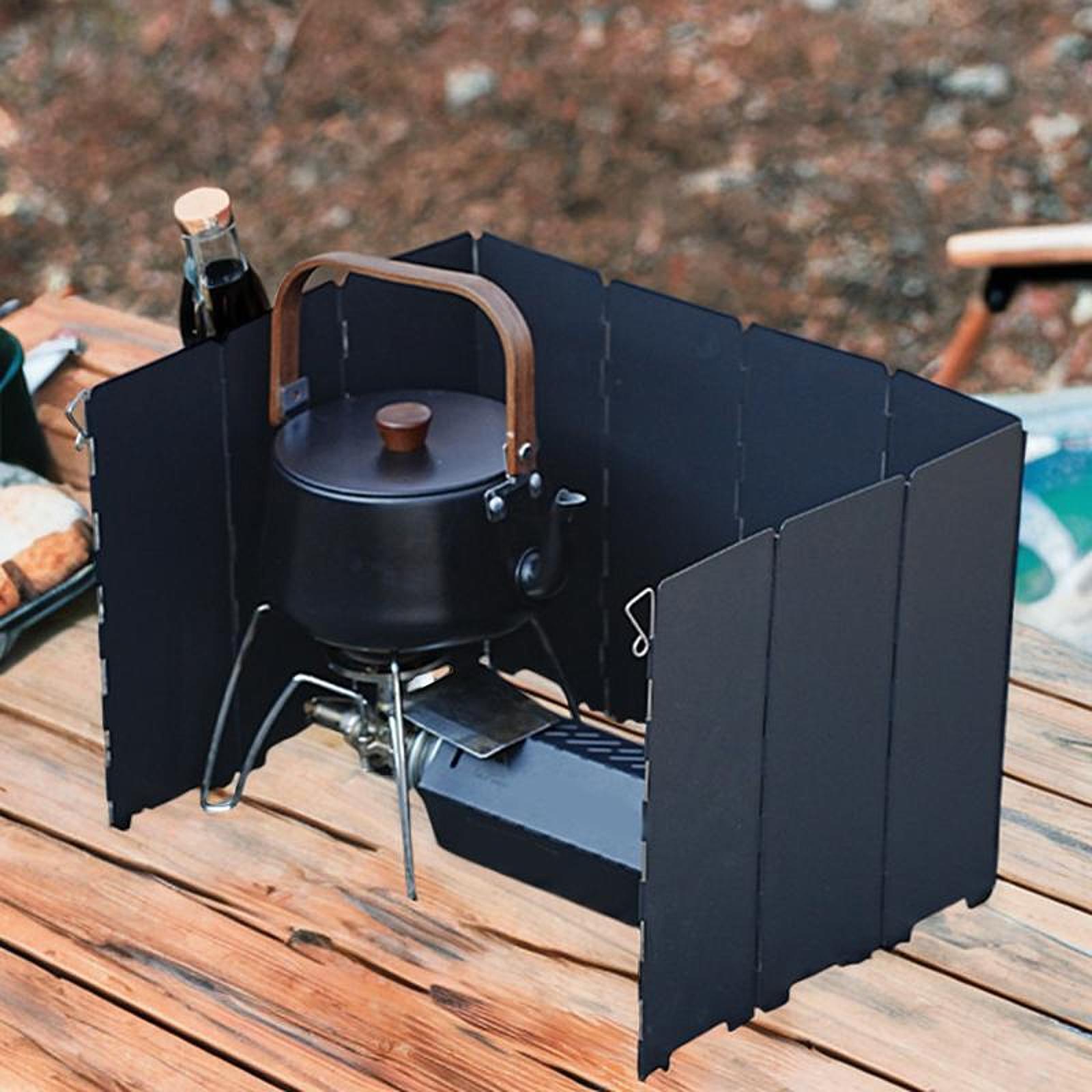 Camping Cooking Wind Blocker - Портативный складной ветрозащитный экран для кемпинга,