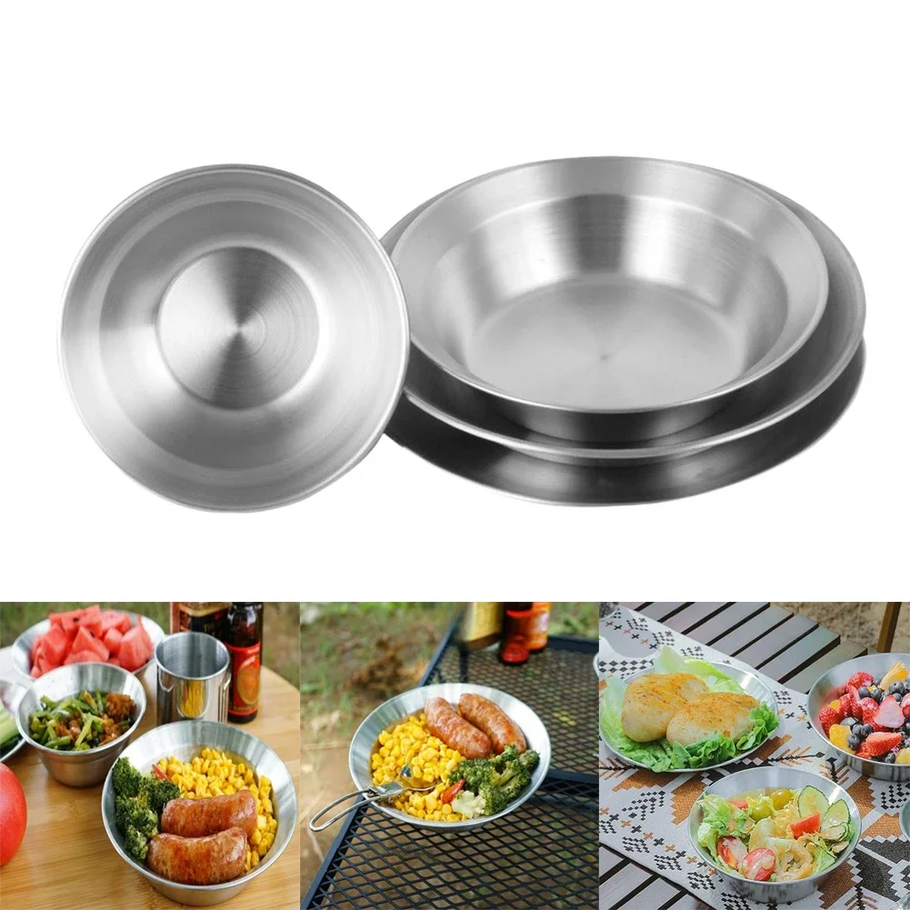 Camping Cooking Dishes - Набор посуды из нержавеющей стали: тарелки,