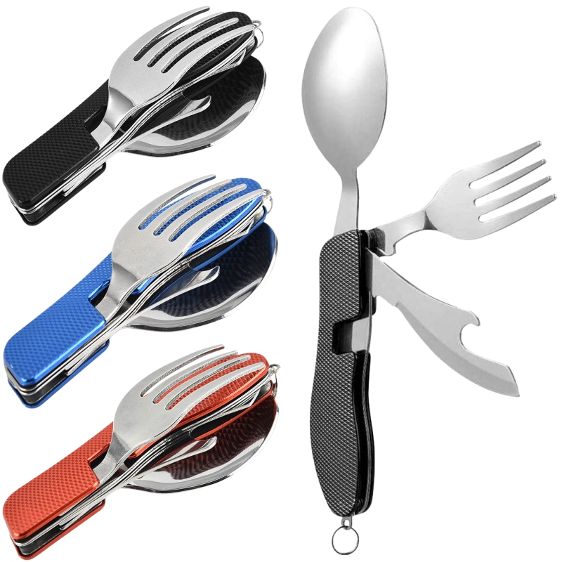 Camping Cooking Knife Set - 4 в 1 складной набор посуды