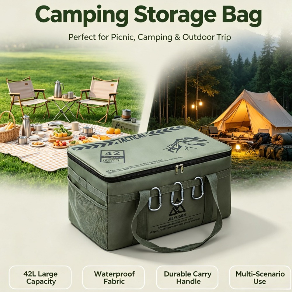 Camping Outdoor Cooking Equipment - Складной портативный контейнер для хранения посуды