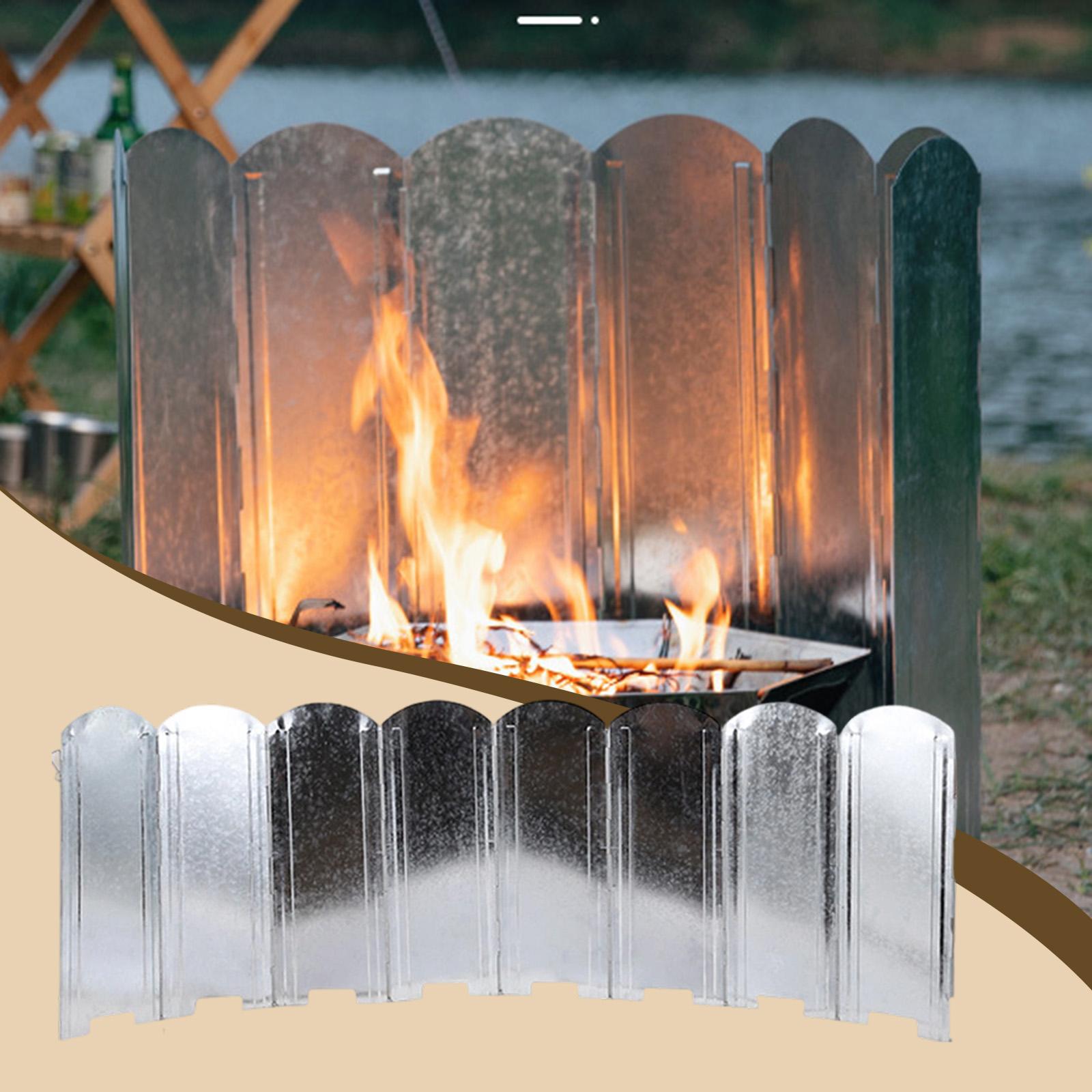 Camping Cooking Wind Blocker - Портативный складной ветрозащитный экран из железа