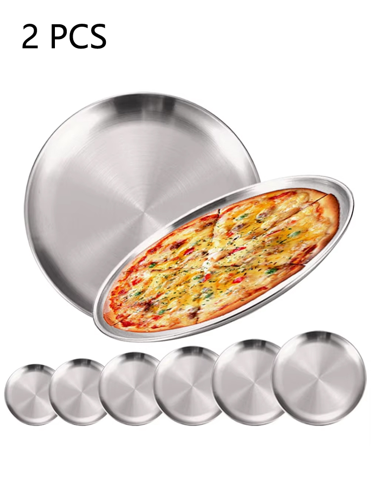 Camping Cooking Dishes - Набор из 2-х круглых серебристых мелких
