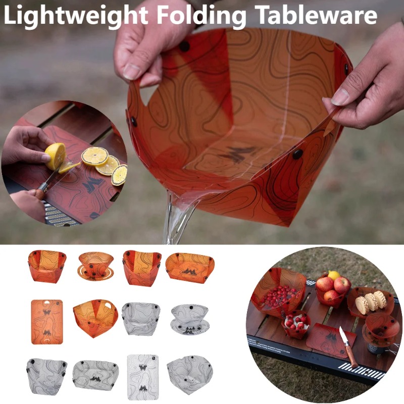 Camping Cooking Dishes - Складная посуда для кемпинга, портативная миска,