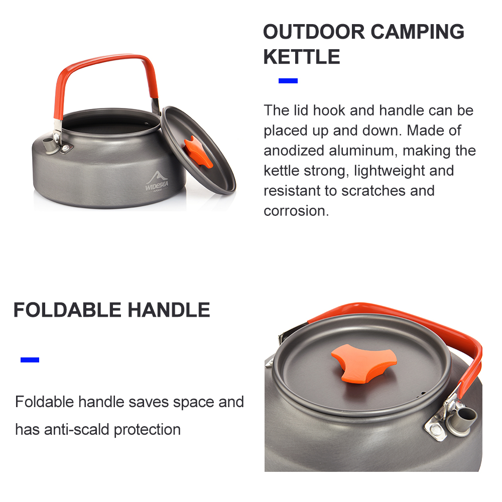 Widesea 1,1 л, 2 л, 1,5 л, чай – обзор и цена Camping Outdoor Cooking Equipment
