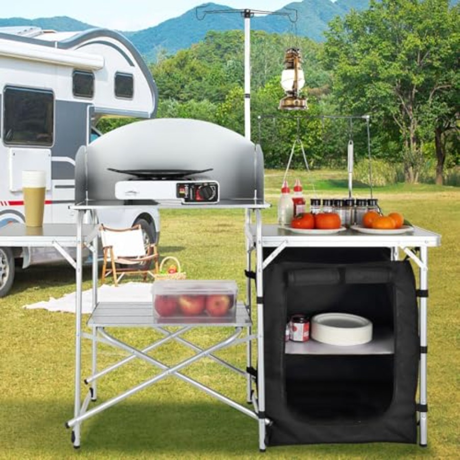 Складной походный кухонный сто – обзор и цена Camping Cooking Cupboard