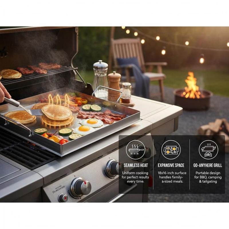 Универсальная плоская сковород – обзор и цена Camping Outdoor Cooking Equipment