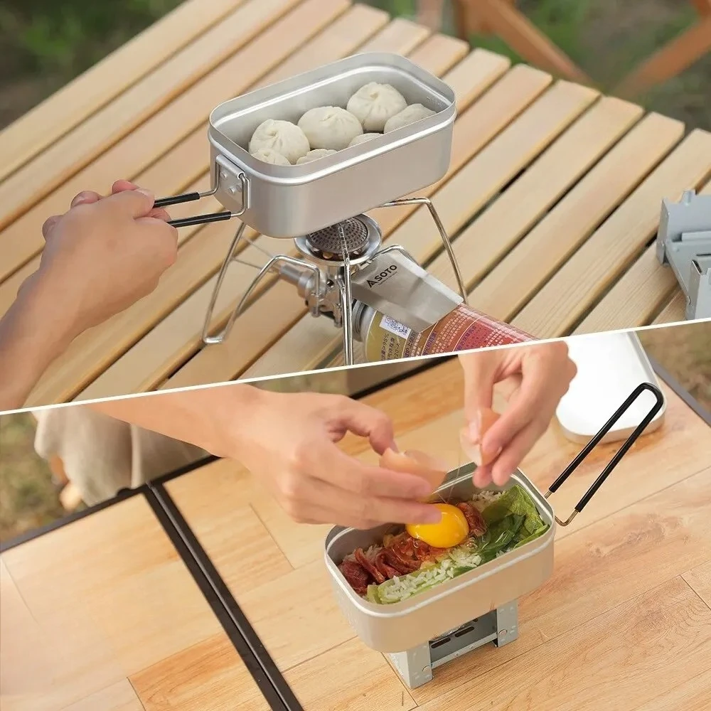 800/1400 мл алюминиевые ланч-б – обзор и цена Camping Outdoor Cooking Table
