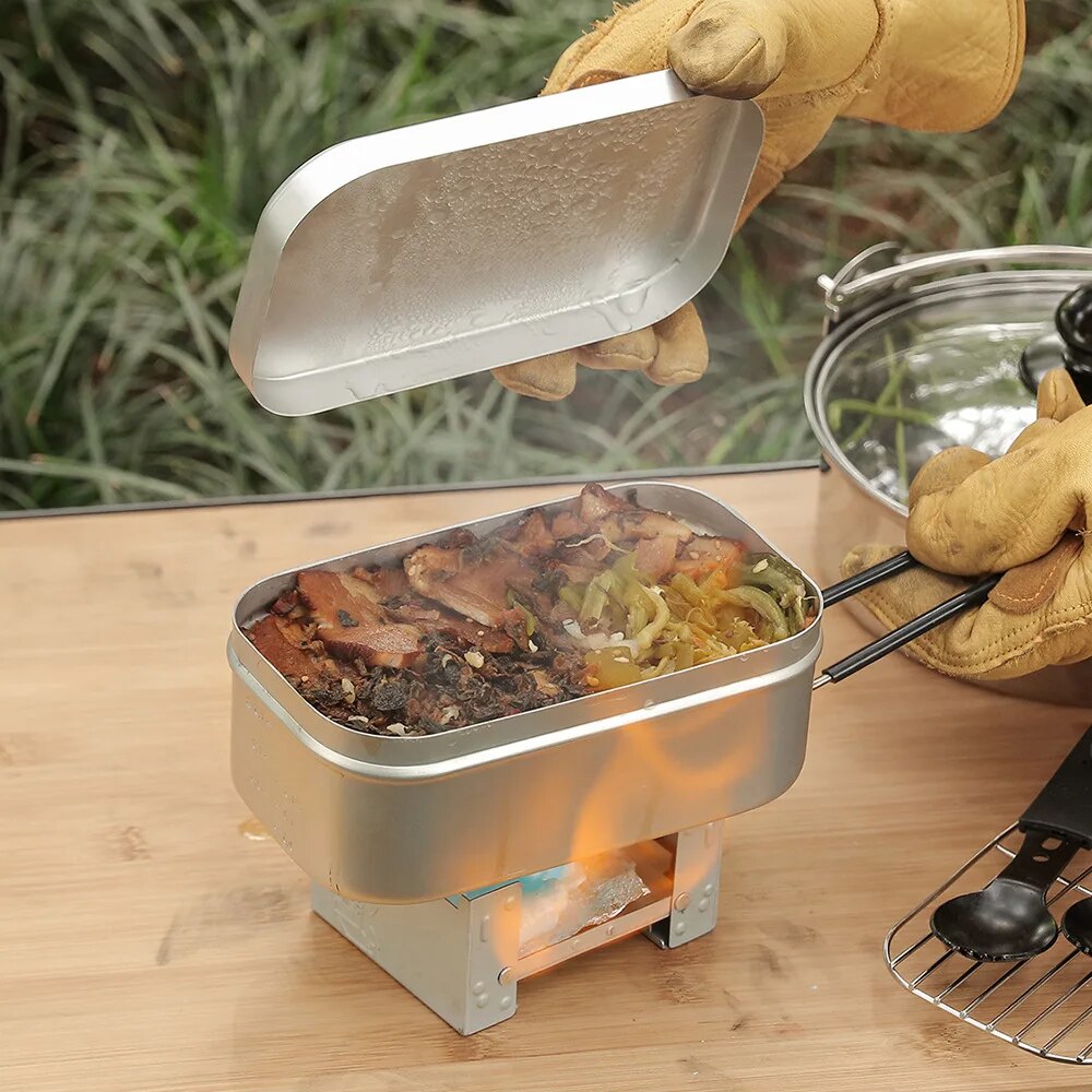 800/1400 мл алюминиевые ланч-б – обзор и цена Camping Outdoor Cooking Table