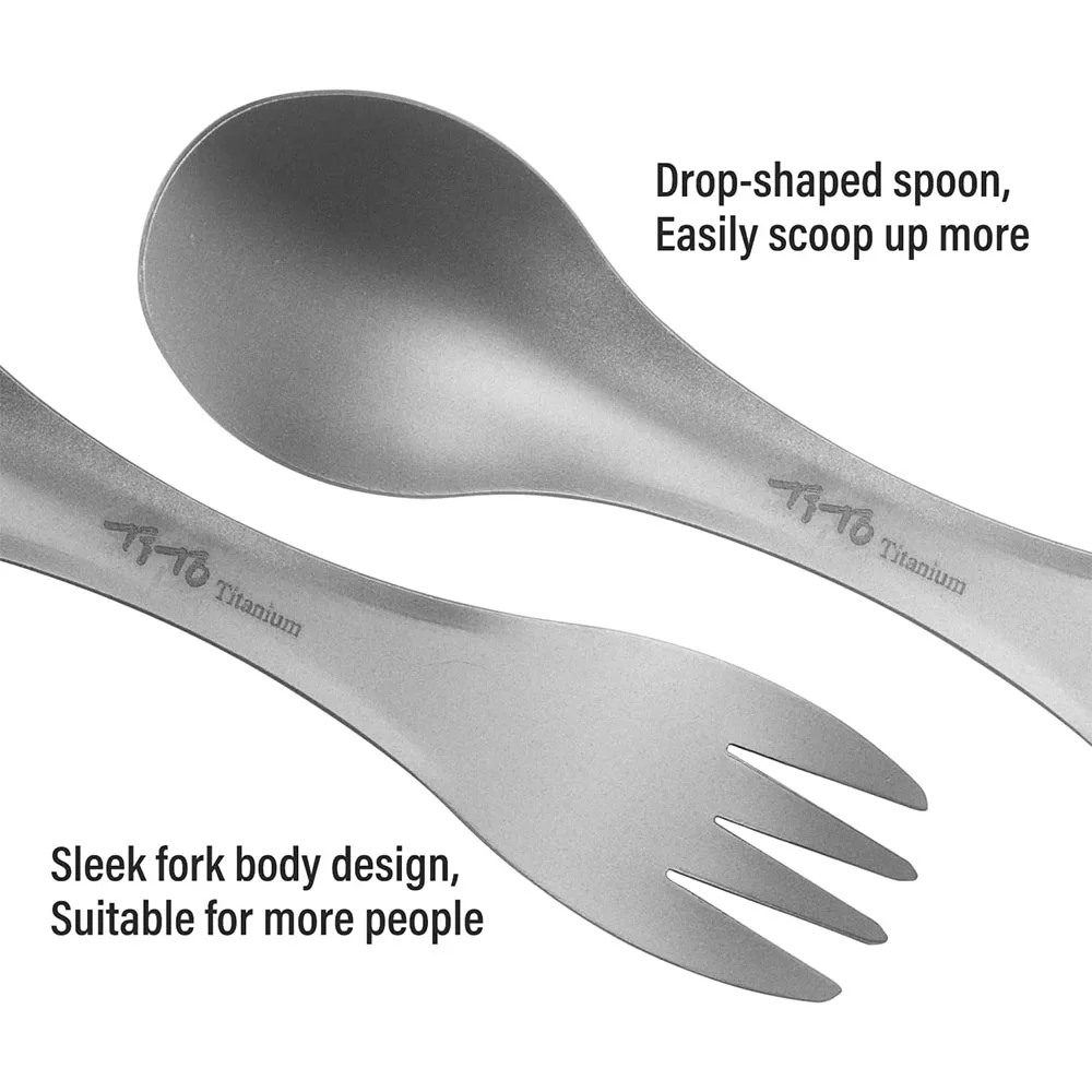 Титановая ложка 2-в-1, сверхле – обзор и цена Camping Outdoor Cooking Equipment