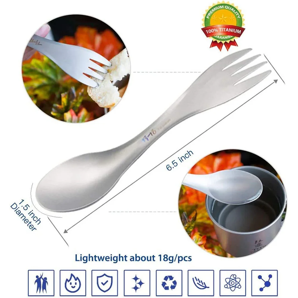 Титановая ложка 2-в-1, сверхле – обзор и цена Camping Outdoor Cooking Equipment