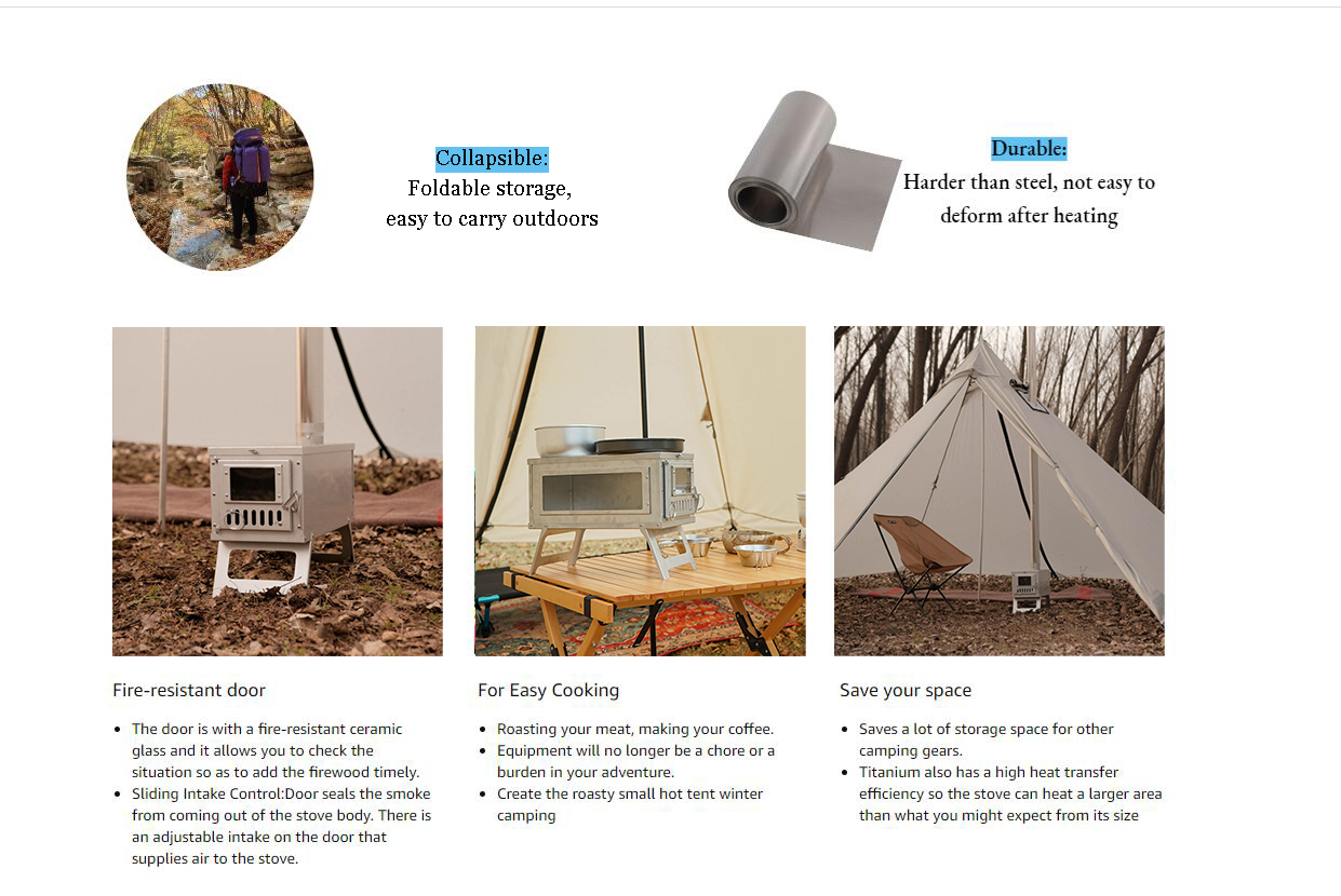 Деревянная горелка, портативна – обзор и цена Camping Cooking Tent
