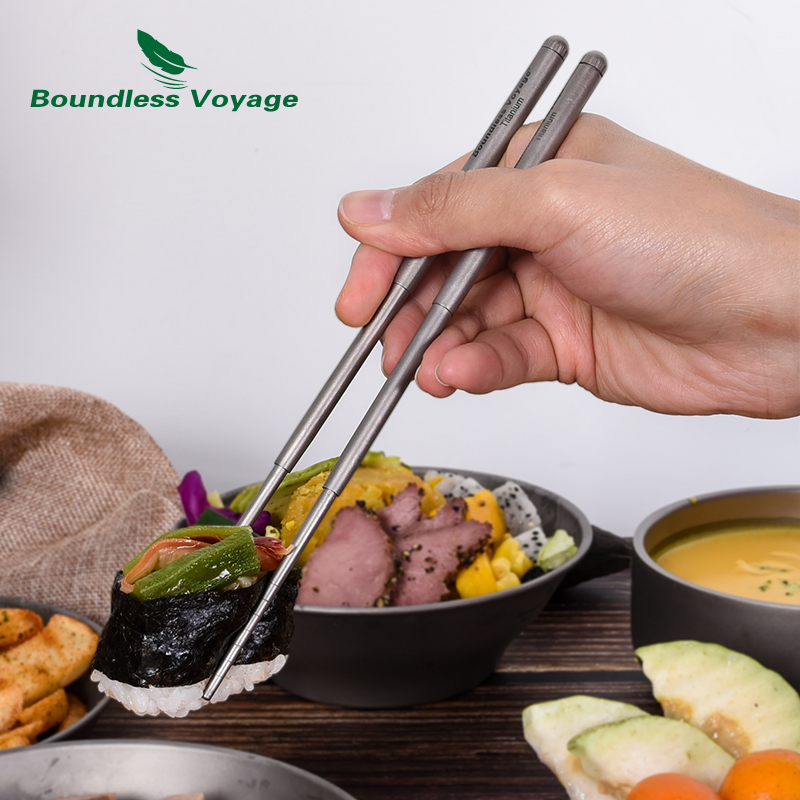 Титановые столовые приборы Bou – обзор и цена Camping Cooking Knife Set