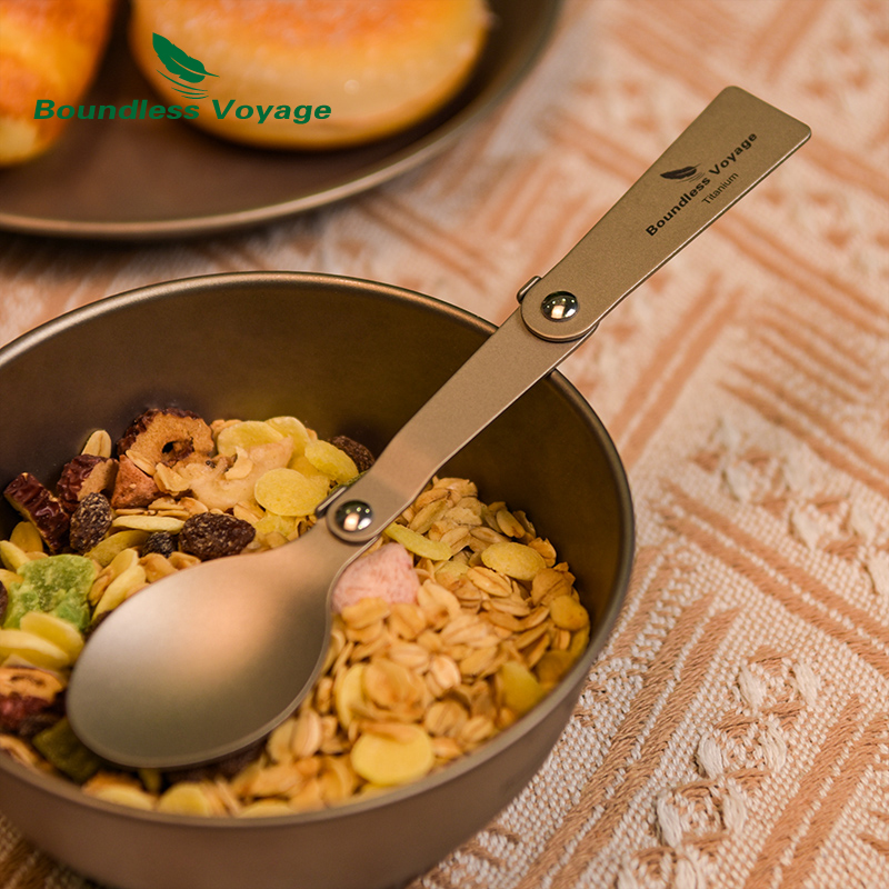 Титановые столовые приборы Bou – обзор и цена Camping Cooking Knife Set