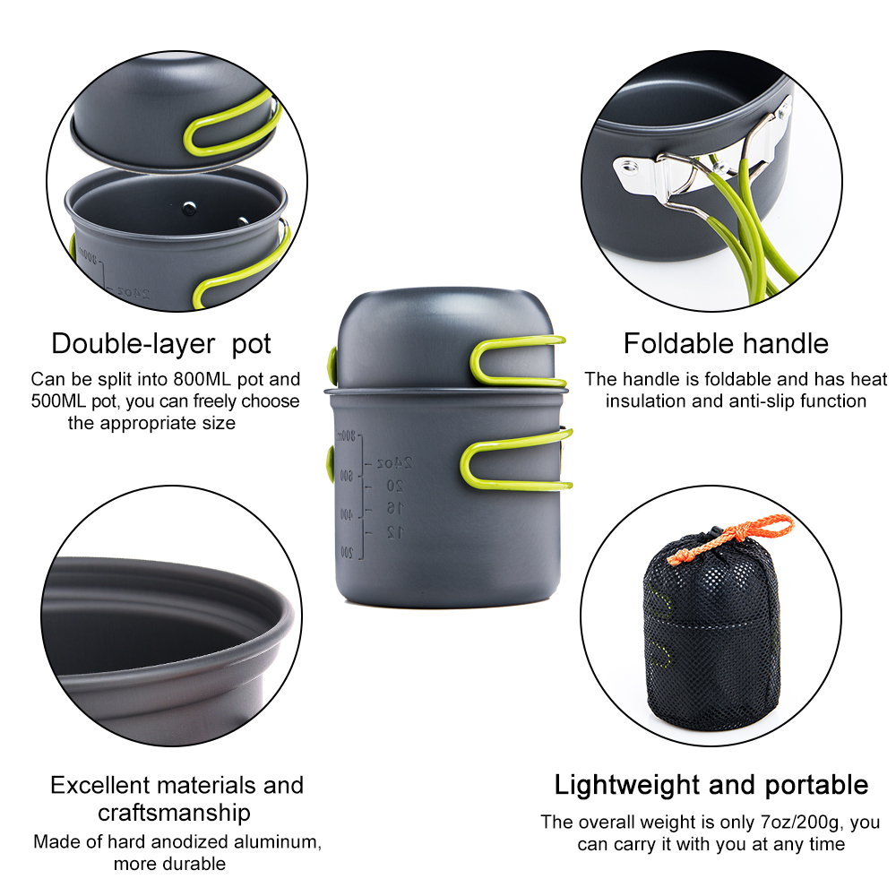 Widesea Сверхлегкая посуда для – обзор и цена Camping Cooking Dishes