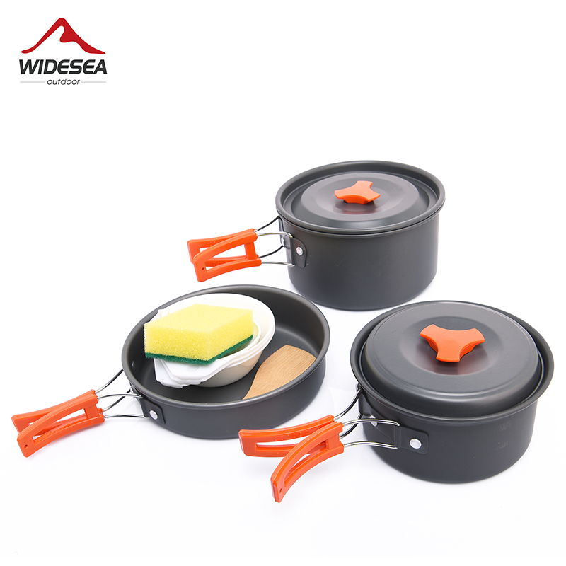 Набор посуды Widesea для кемпи – обзор и цена Camping Outdoor Cooking Equipment