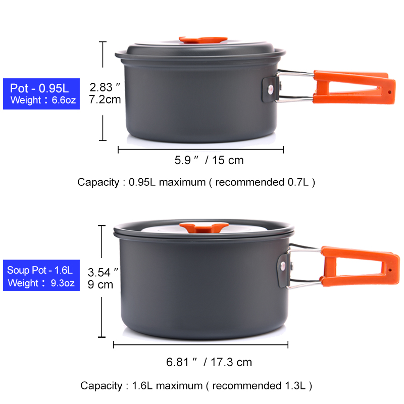 Набор посуды Widesea для кемпи – обзор и цена Camping Outdoor Cooking Equipment