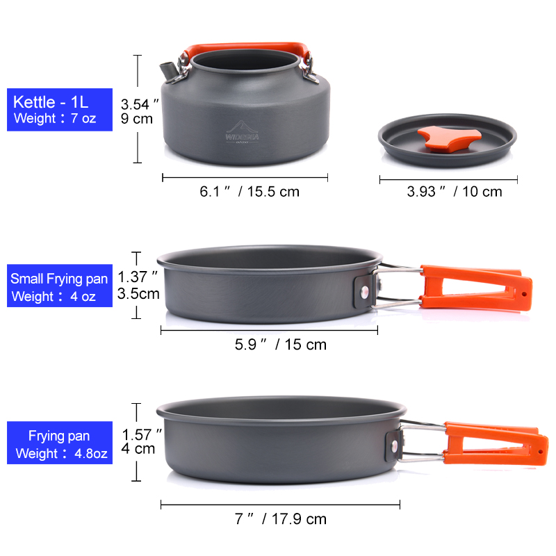 Набор посуды Widesea для кемпи – обзор и цена Camping Outdoor Cooking Equipment