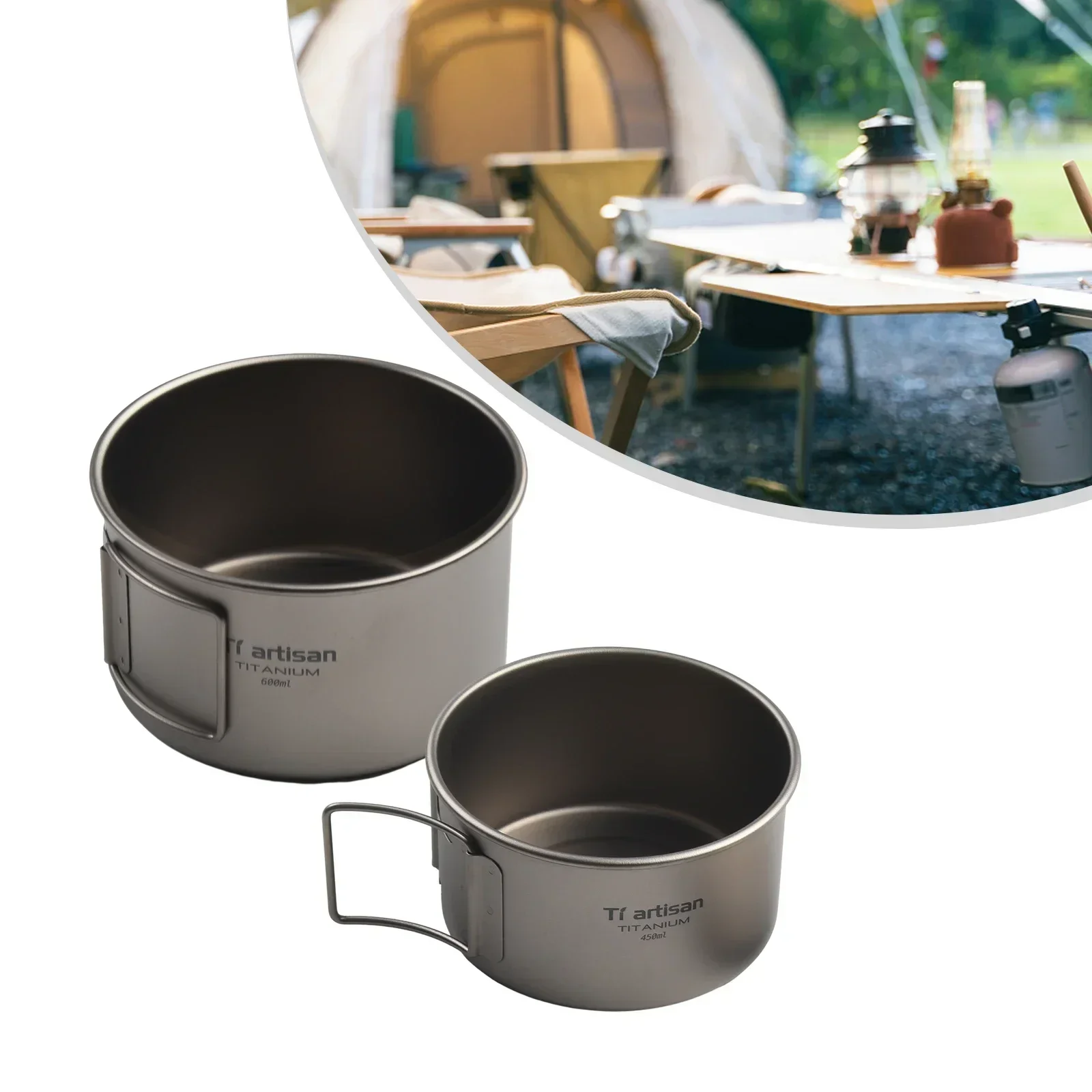 Титановая миска со складной ру – обзор и цена Camping Cooking Container