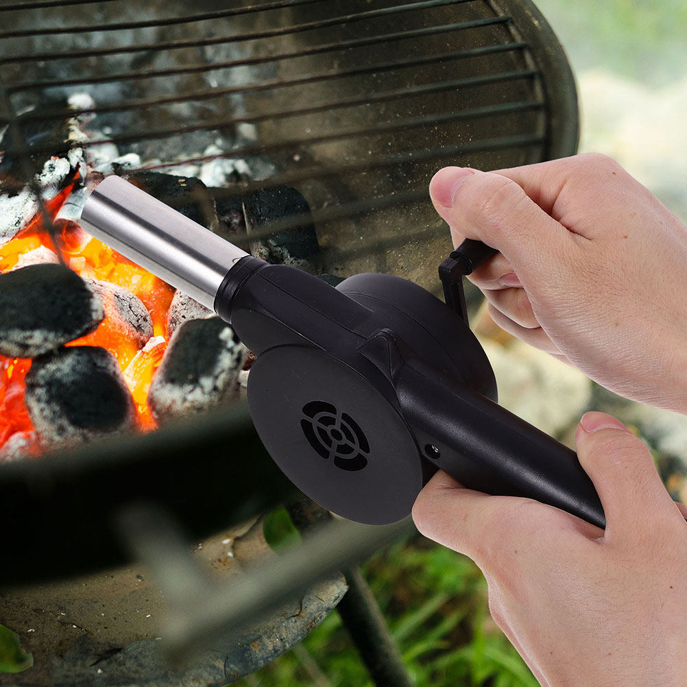 Черный ручной вентилятор для б – обзор и цена Camping Outdoor Cooking Equipment