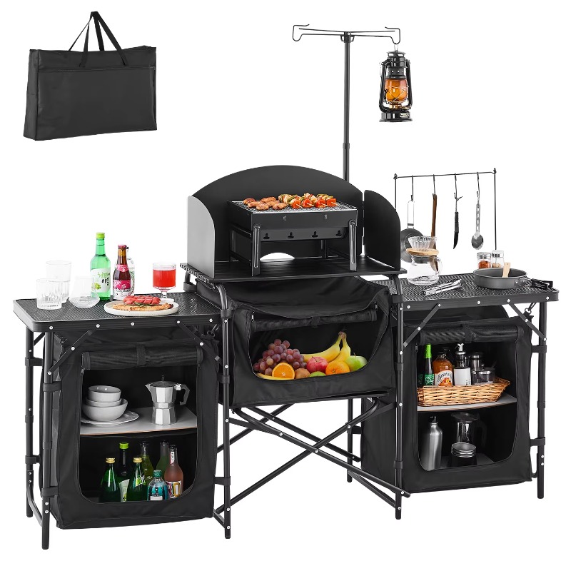 【Хит продаж】Портативный алюмин – обзор и цена Camping Cooking Cupboard