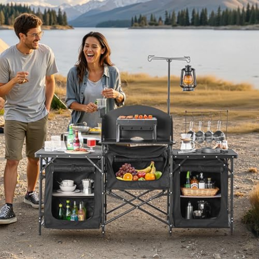 Походный кухонный стол, уличны – обзор и цена Camping Cooking Cupboard